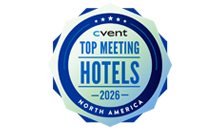 Cvent Top Meeting Hotels 2026 North America award badge.