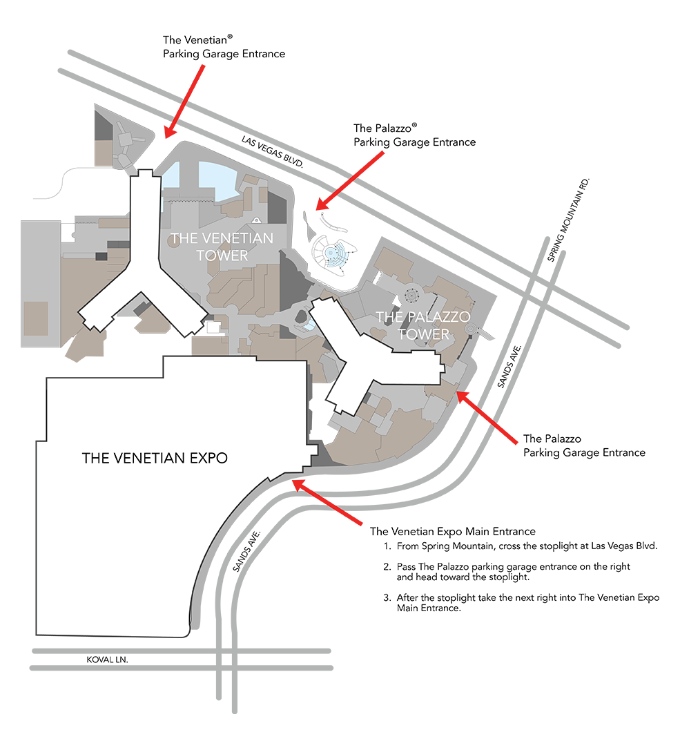 The Venetian Parking Map