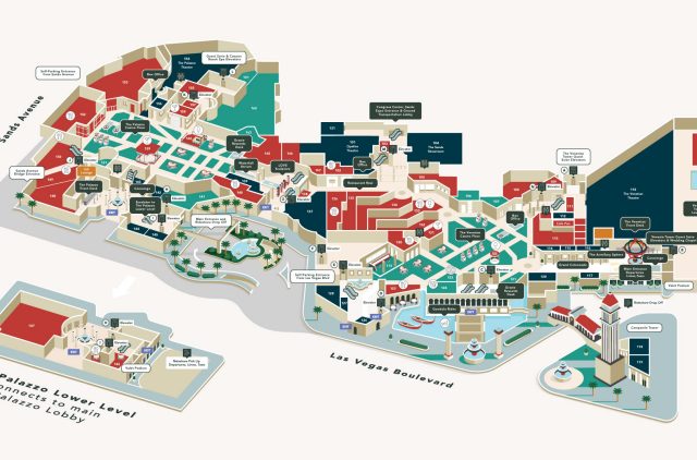 Digital Map of The Venetian Resort