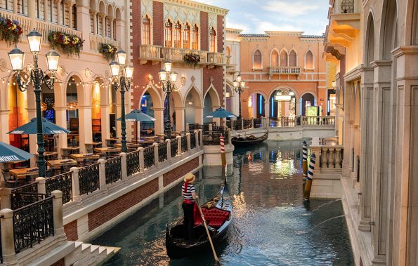 Gondola ride in The Grand Canal Shoppes