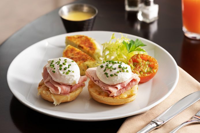 Porchetta Ham Benedict