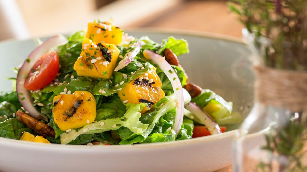 Butter Lettuce & Grilled Mango Salad