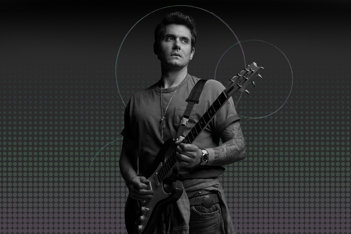 Imagen promocional oficial de John Mayer para sus conciertos en Sphere Las Vegas