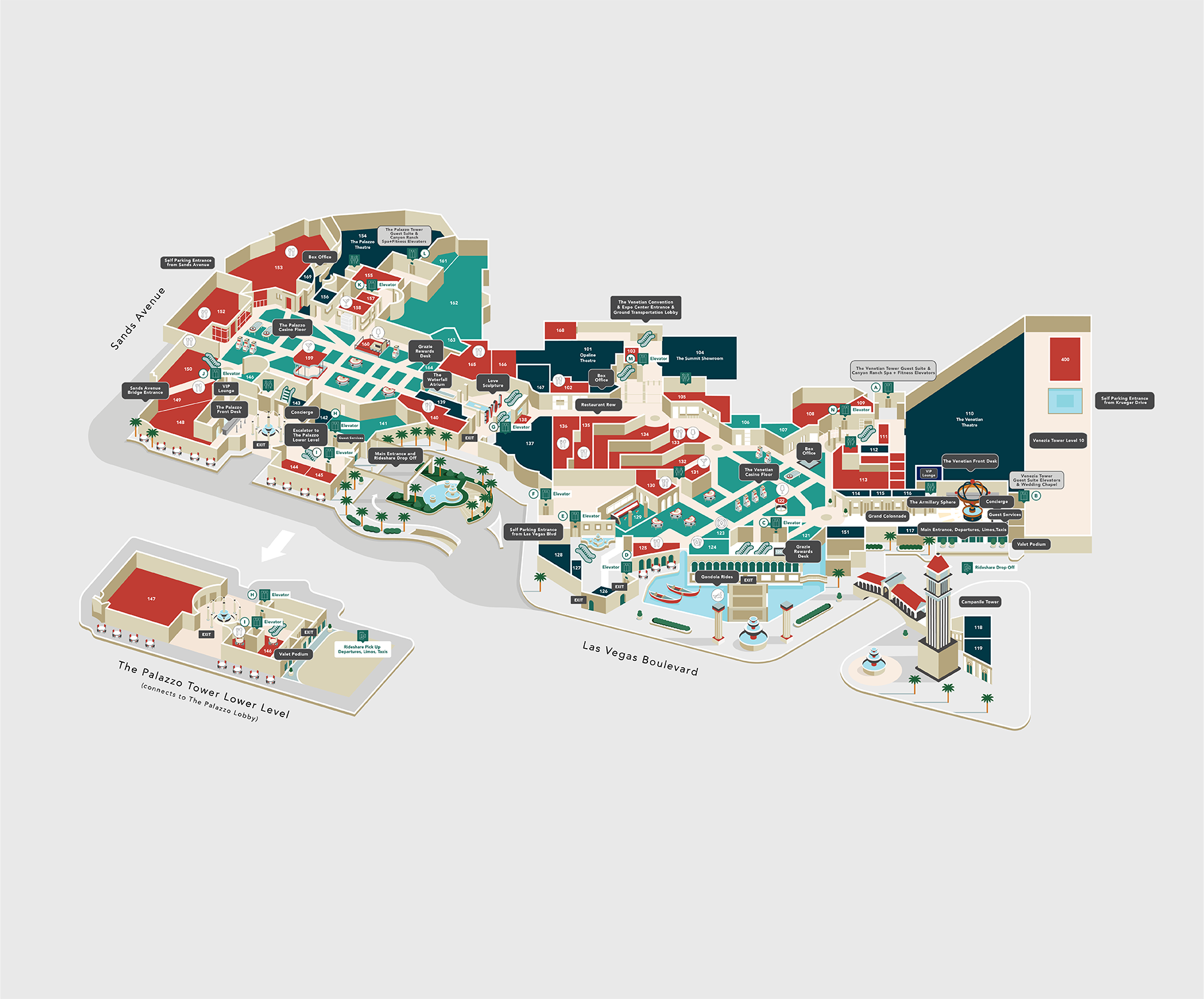 Las Vegas Casino Maps 2023 - 3D Strip & Hotel Property Maps